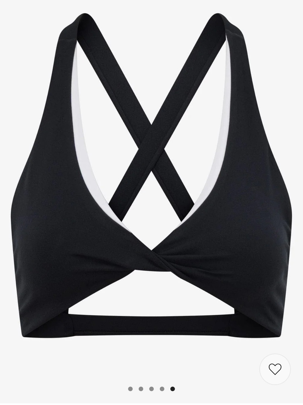 CSB Serenity Sierra Crop Sports Bra  - black two toned
